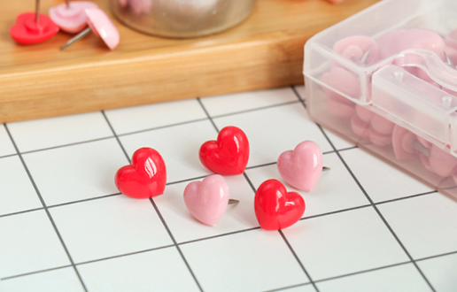 Pink Pearl Heart Push Pins Novelty Push Pins Decorative Push 