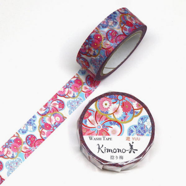 Kamiiso Kimono Series Washi Tape - Twisted Plum Blossom