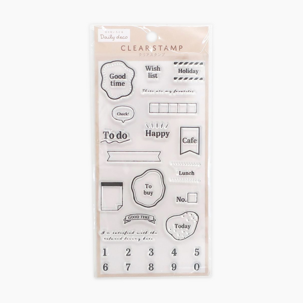 Kamio Daily Deco Clear Stamp - Daily