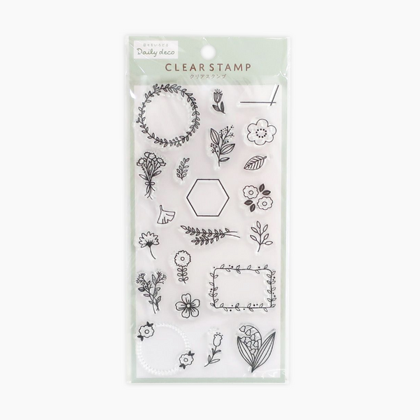 Kamio Daily Deco Clear Stamp - Florals