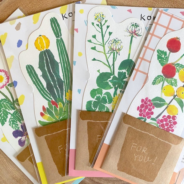 Koniwa Message Card - Succulents
