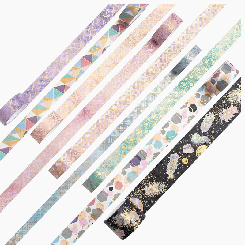 Gold Foil Pastel Washi Tape, Watercolor Washi Tape, Japanese Washi Masking  Tape, Peach, Purple, Dots, Circles, Gold, Confetti