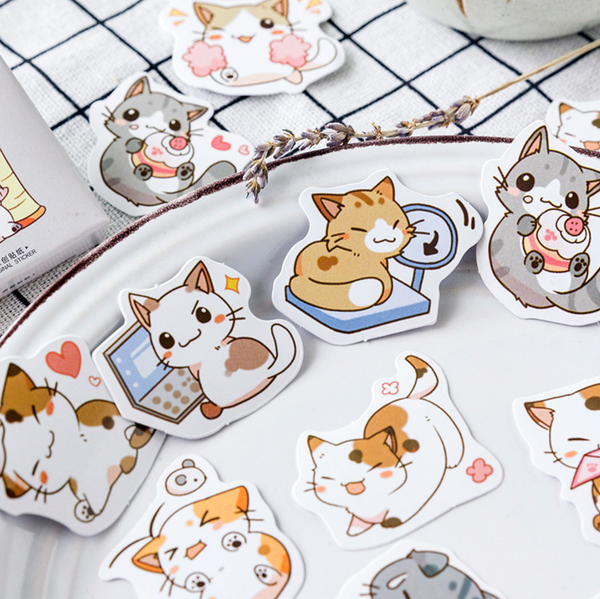 Cute Chibi Cat Planner Stickers