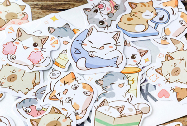 Cute Chibi Cat Planner Stickers