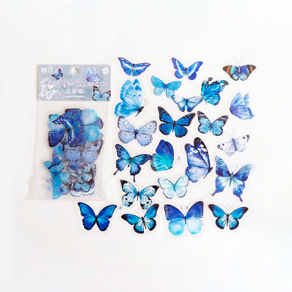 MO•CARD Original Deco Stickers - Blue Butterflies