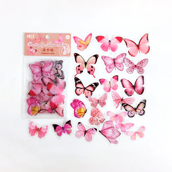 MO•CARD Original Deco Stickers - Pink Butterflies