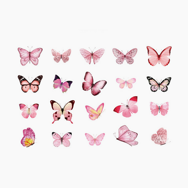 MO•CARD Original Deco Stickers - Pink Butterflies