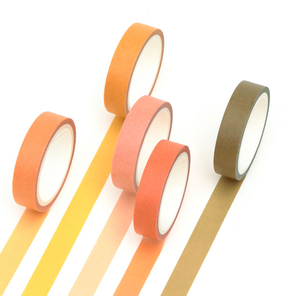 Macaron Color Washi Tape Set - Natural Colors (9 Types)