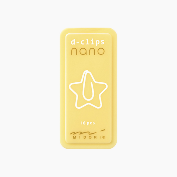 Midori D-Clips Nano Clips - Star - Box of 16