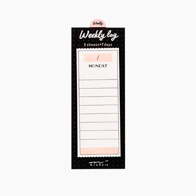 Midori Journal Weekly Log Sticky Notes - Colorful