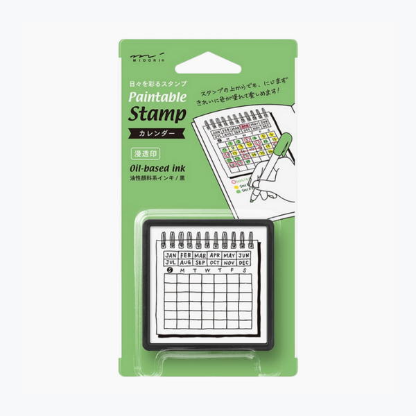 Midori Paintable Stamp - Pre-Inked - Calendar