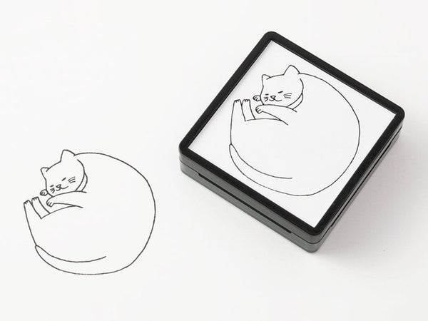 Midori Paintable Stamp - Pre-Inked - Cat
