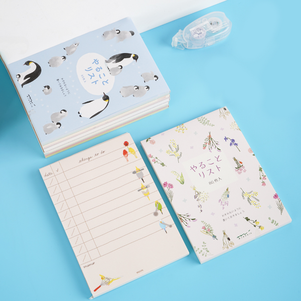 Midori To-Do List Memo Pad - Flowers