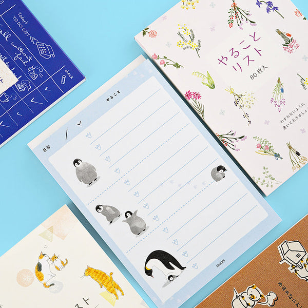 Midori To-Do List Memo Pad - Flowers