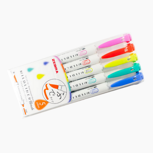 Mildliner Brush Pen Set - Fine Colors