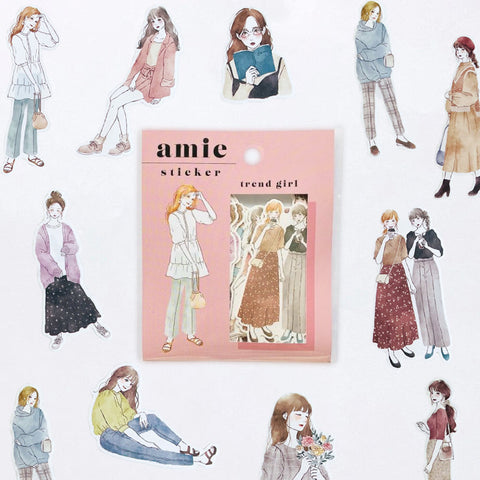 Mind Wave AMiE Stickers - Trendy Girl | Kawaii Pen Shop