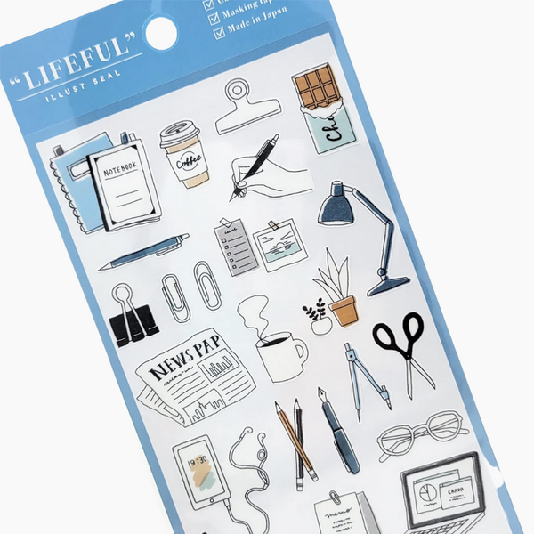 Mind Wave Lifeful Illust Stickers - Study Life