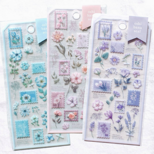 Mind Wave Oshibana Floral Stamp Stickers - New Colors
