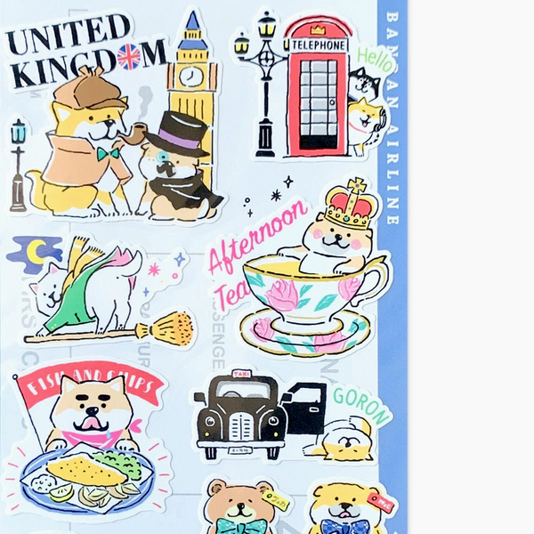 Mind Wave Travel Shibanban Stickers - Great Britain - Limited Edition