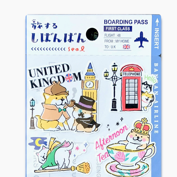 Mind Wave Travel Shibanban Stickers - Great Britain - Limited Edition