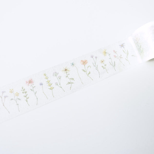 Mind Wave Vintage Clear Masking Tape - Pick Flowers