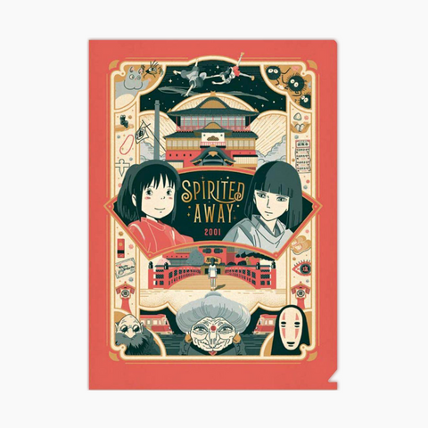 Movic Studio Ghibli Clear Folder - A4 - Retro Frame - Spirited Away