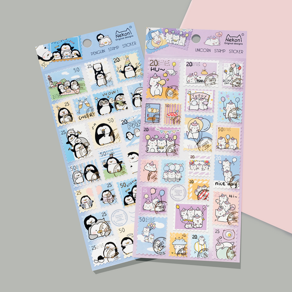 Nekoni Original Animal Stamp Stickers