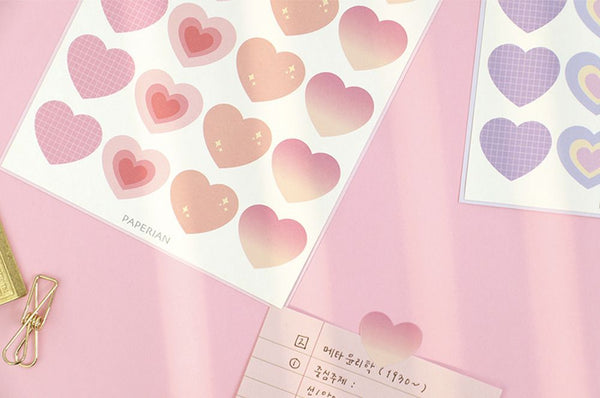 Paperian Color Palette Stickers - Hearts