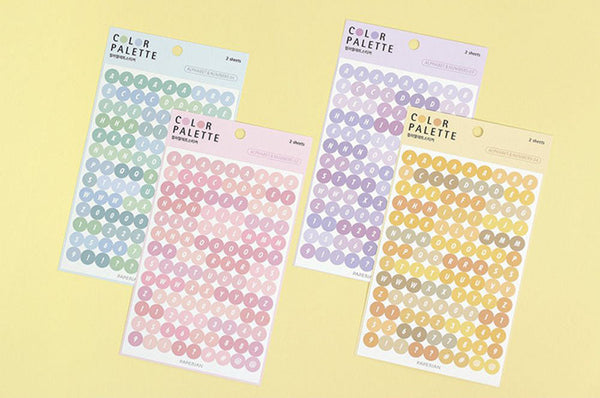 Paperian Color Palette Stickers - Letters
