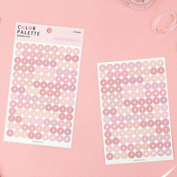Paperian Color Palette Stickers - Letters