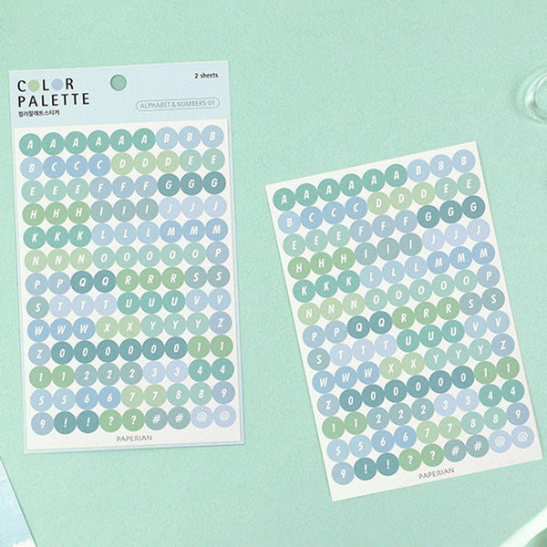 Paperian Color Palette Stickers - Letters