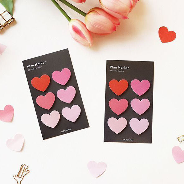 Paperian Index Sticky Notes - Hearts