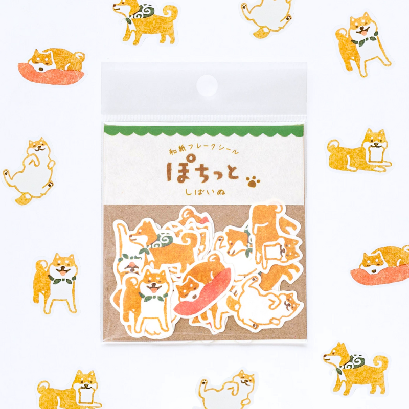 Pochitto Flake Stickers - Shiba Inu
