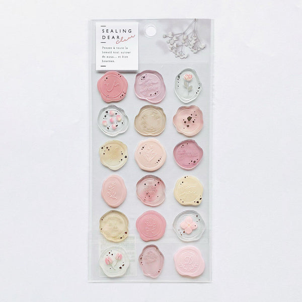 Q-Lia Sealing Dear Clear Stickers - Pink