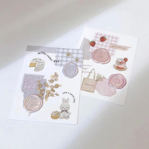 Q-Lia Sealing Dear Stickers - Pearl Pink