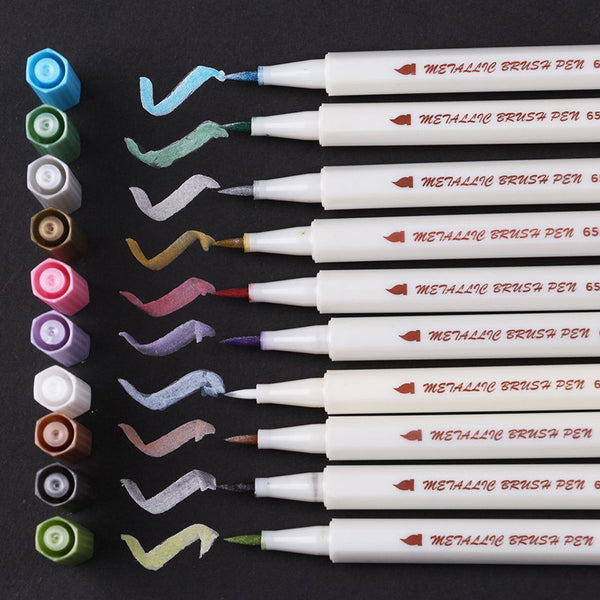 STA Metallic Shade Brush Pen 10-pack 8