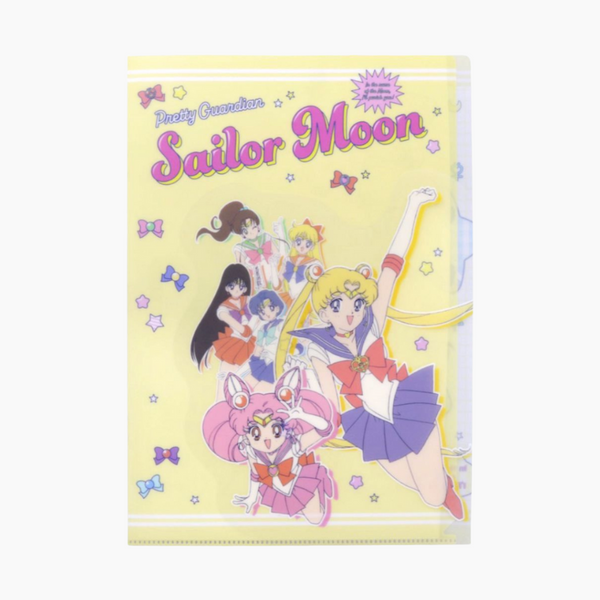Sailor Moon A4 Clear Folder With Die-Cut Flap - Yellow