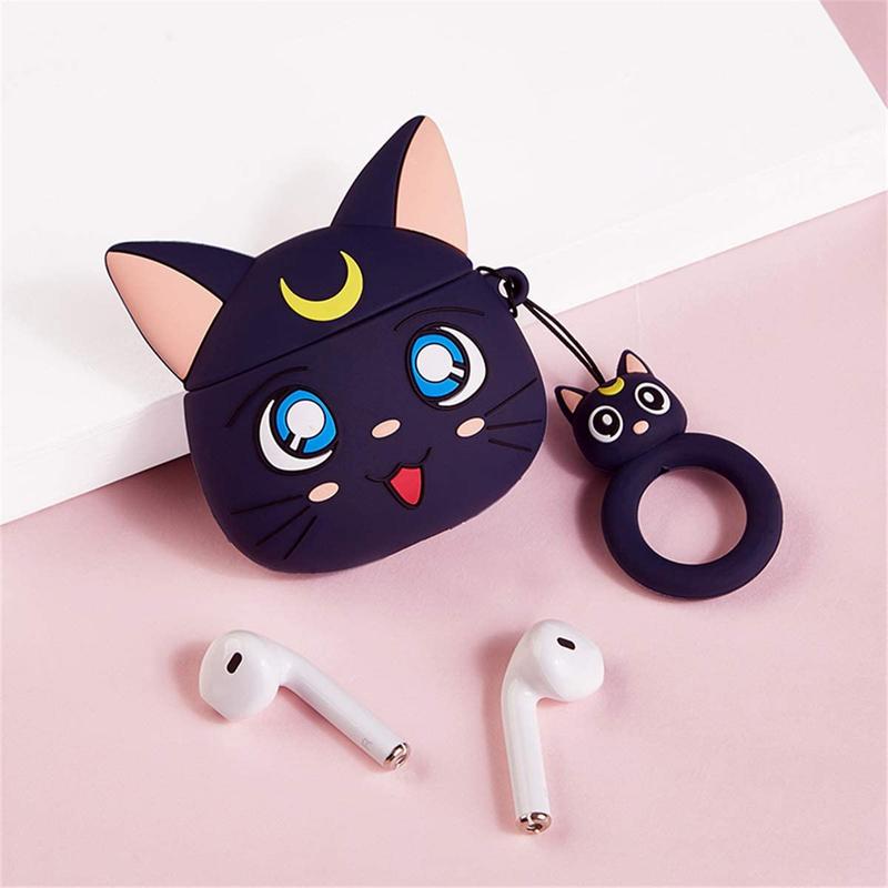 Cute Sailor Moon Cartoon Lula cat Earphone Case Cover AirPod For Apple  AirPods