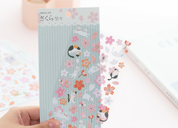 Spring Cherry Blossom Floral Stickers 3