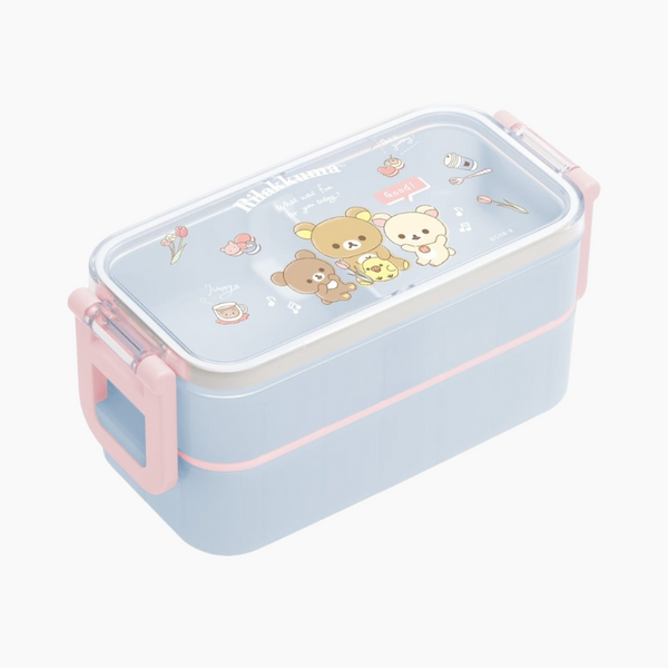 San-x Rilakkuma 2-Layer Bento Lunch Box - Blue