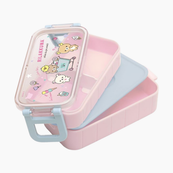 San-x Rilakkuma 2-Layer Bento Lunch Box - Pink