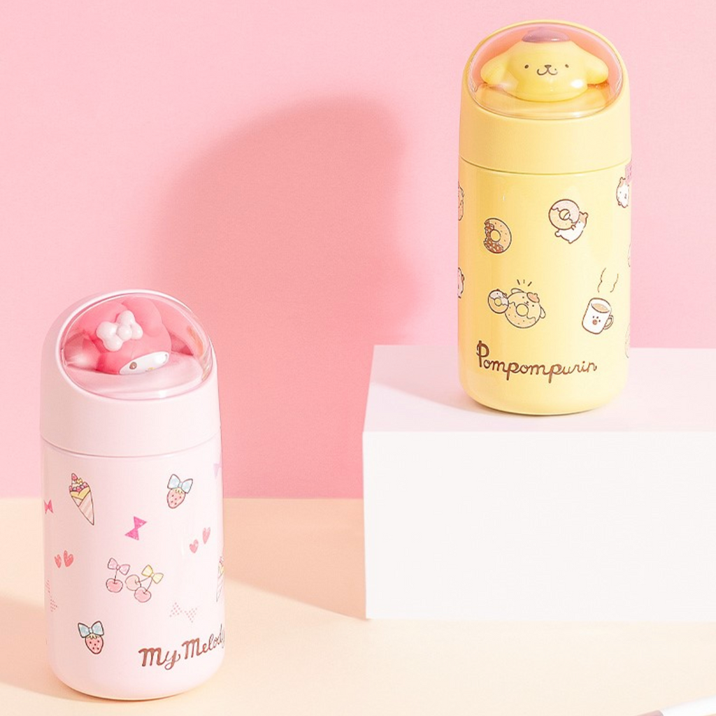 Official Sanrio x Miniso - Steel Water Bottle with Straw | Moonguland