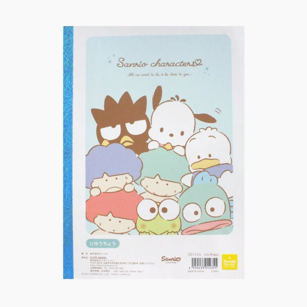 Sanrio Characters Notebook - Semi B5 - Blue