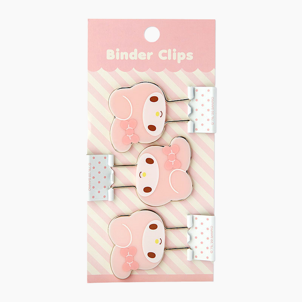 Sanrio My Melody Binder Clips - Set of 3