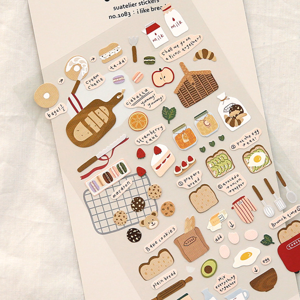 Suatelier Stickers - I Like Bread