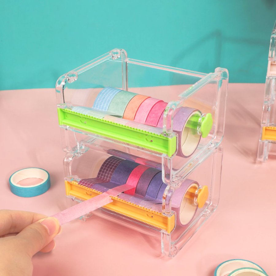 Stationery Mini Washi Tape Dispenser Kawaii Portable Plastic