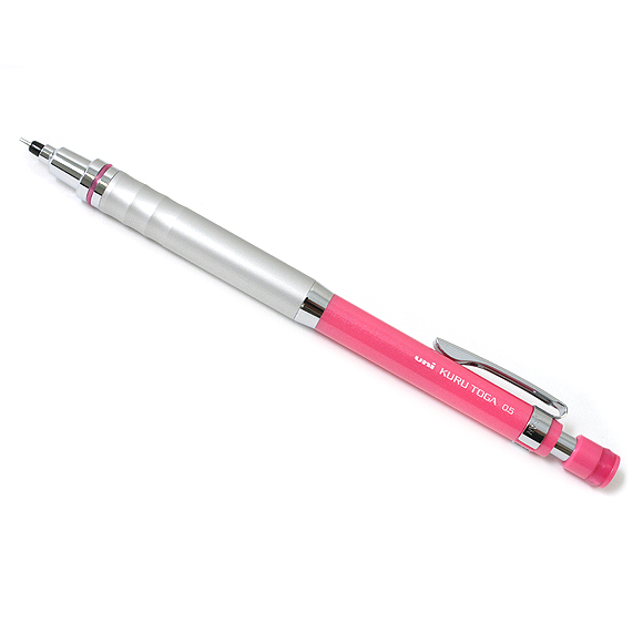 Uni Kuru Toga High Grade Auto Lead Rotation Mechanical Pencil, 0.5mm Pink