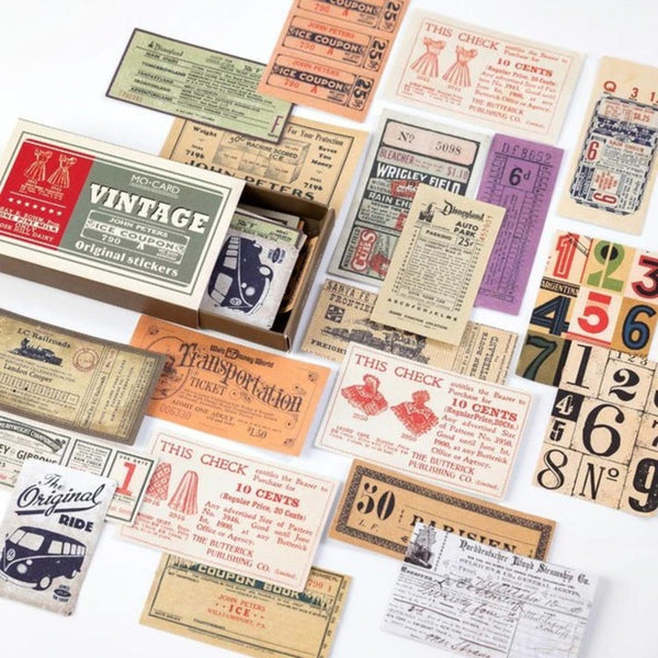 Vintage Label Stickers - Tickets
