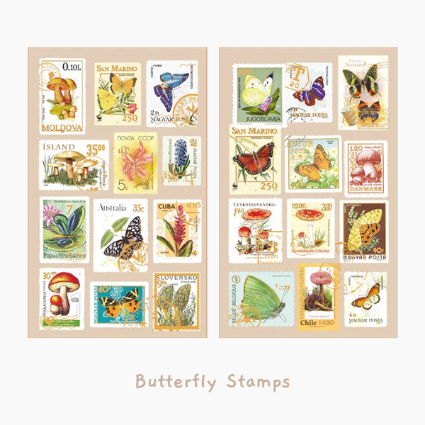Vintage Letter Stamp Stickers