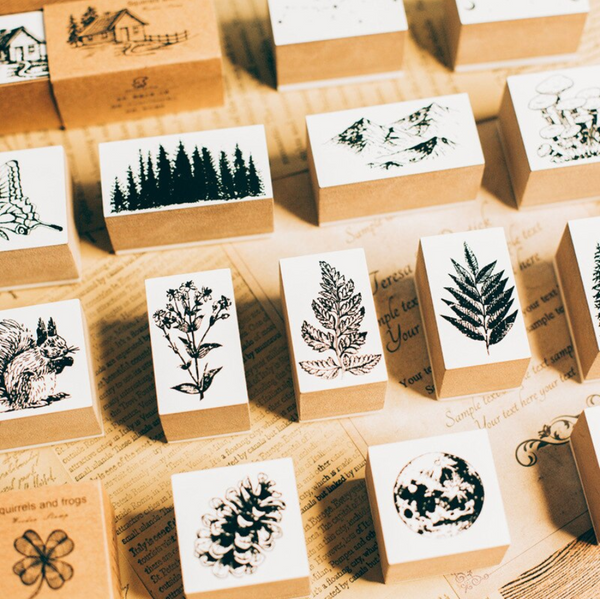 Vintage Forest Wooden Stamps